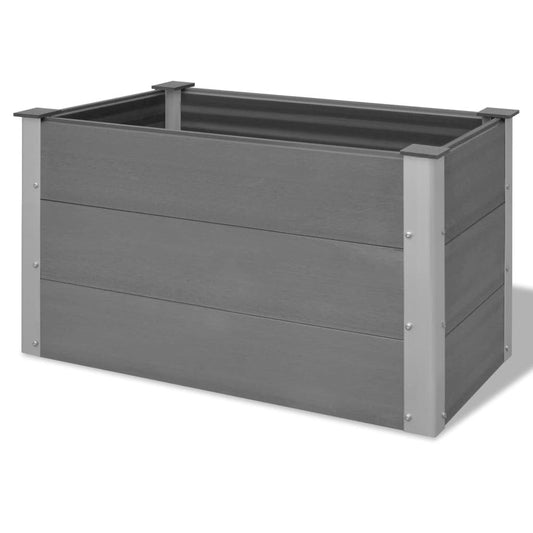 vidaXL Garden Raised Bed WPC 39.4"x19.7"x21.3" Gray