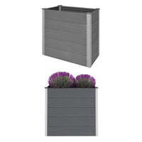 vidaXL Garden Raised Bed WPC 39.4"x19.7"x35.8" Gray