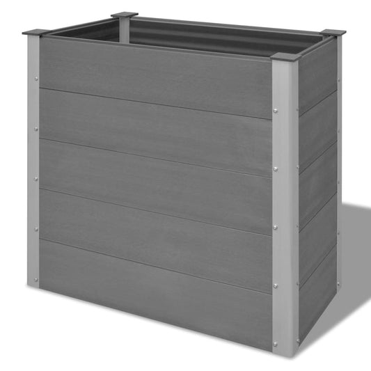 vidaXL Garden Raised Bed WPC 39.4"x19.7"x35.8" Gray