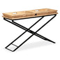 vidaXL Console Table Solid Mango Wood 51.2"x15.7"x31.5"