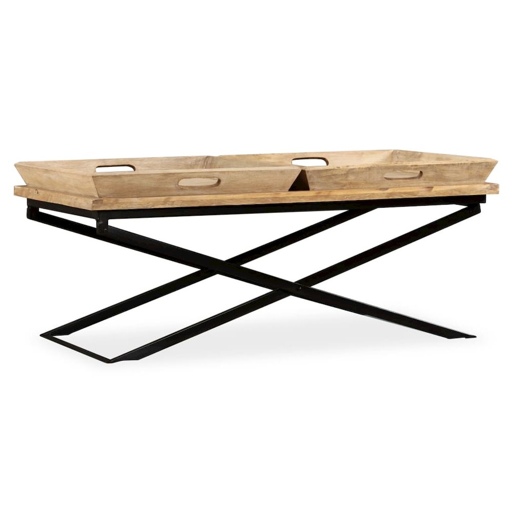 vidaXL Coffee Table Solid Mango Wood 43.3"x21.7"x16.5", 244898