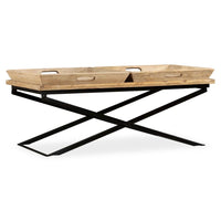 vidaXL Coffee Table Solid Mango Wood 43.3"x21.7"x16.5", 244898