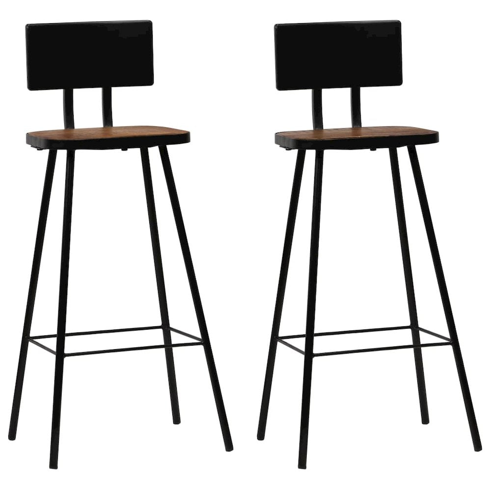 vidaXL Bar Chairs 2 pcs Solid Reclaimed Wood, 245390