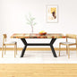 vidaXL Dining Table Solid Reclaimed Wood and Steel Cross 70.9"