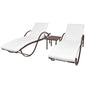 Sun Lounger Set of 5 Brown Powder-coated steel, PE rattan Large