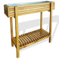 vidaXL Raised Garden Raised Bed Solid Acacia Wood and Zinc, 43793