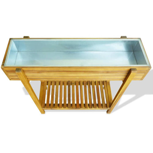 vidaXL Raised Garden Raised Bed Solid Acacia Wood and Zinc, 43793