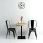 vidaXL Bistro Table MDF and Steel Round 23.6"x29.5" Oak Color, 245612