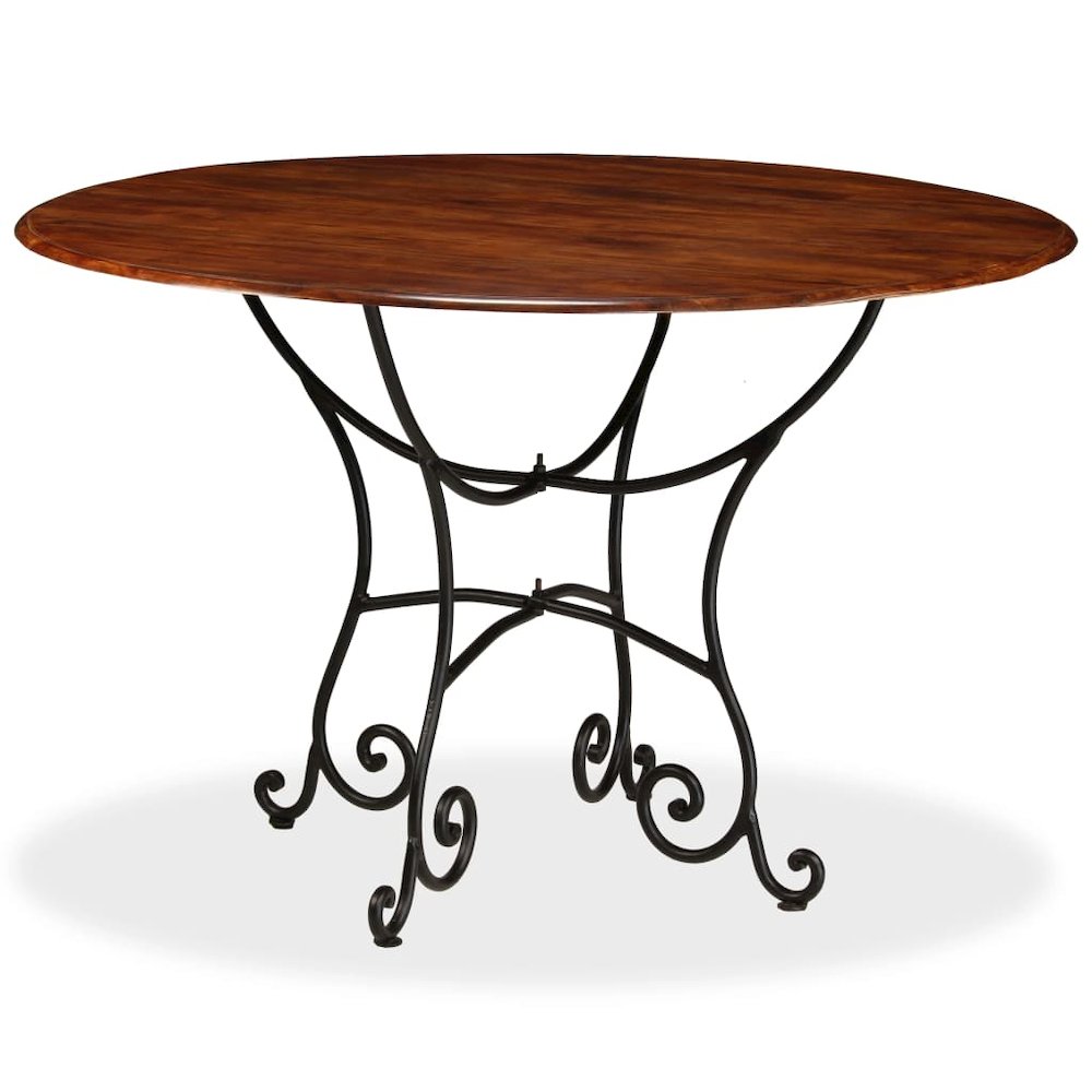 vidaXL Dining Table Solid Acacia Wood with Sheesham Finish 47.2"x29.9", 245642
