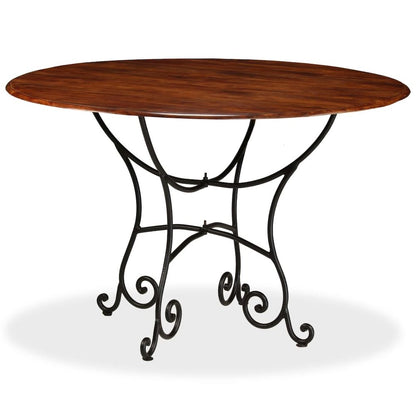 vidaXL Dining Table Solid Acacia Wood with Sheesham Finish 47.2"x29.9", 245642