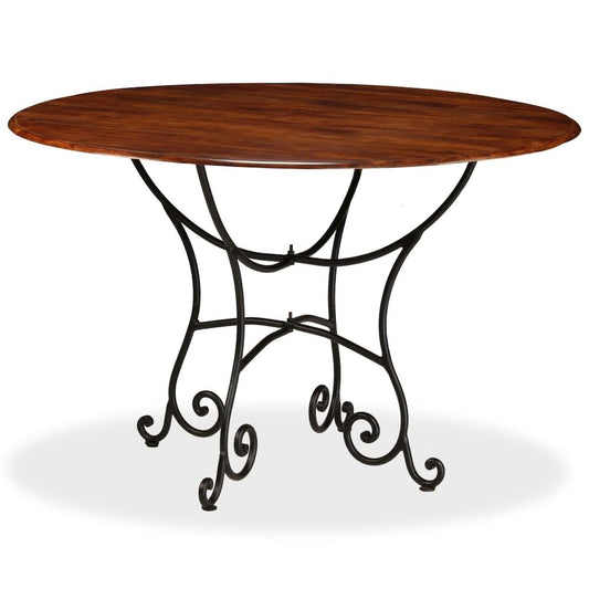 vidaXL Dining Table Solid Acacia Wood with Sheesham Finish 47.2"x29.9", 245642