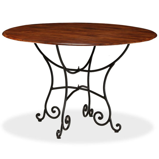 vidaXL Dining Table Solid Acacia Wood with Sheesham Finish 47.2"x29.9", 245642