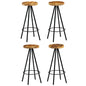 vidaXL Bar Stools 4 pcs Solid Mango Wood, 246239