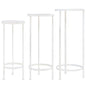 vidaXL Plant Stand Set 3 Pieces Vintage Style Metal Antique White, 245937