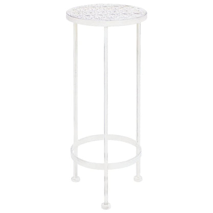 vidaXL Plant Stand Set 3 Pieces Vintage Style Metal Antique White, 245937