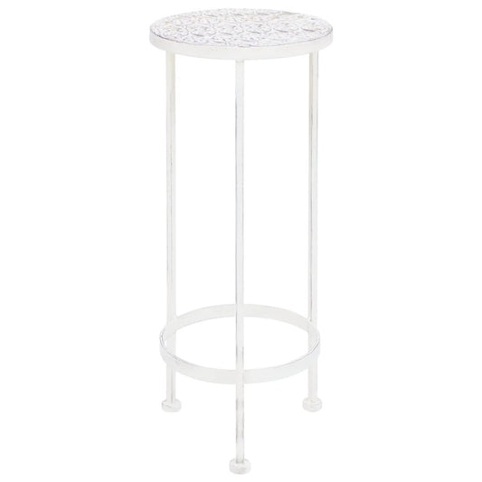 vidaXL Plant Stand Set 3 Pieces Vintage Style Metal Antique White, 245937