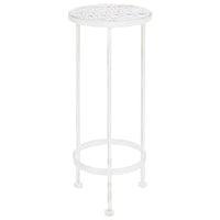 vidaXL Plant Stand Set 3 Pieces Vintage Style Metal Antique White, 245937