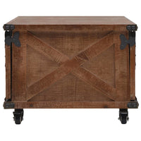 vidaXL Coffee Table Solid Fir Wood 35.8"x20.1"x15" Brown, 246119