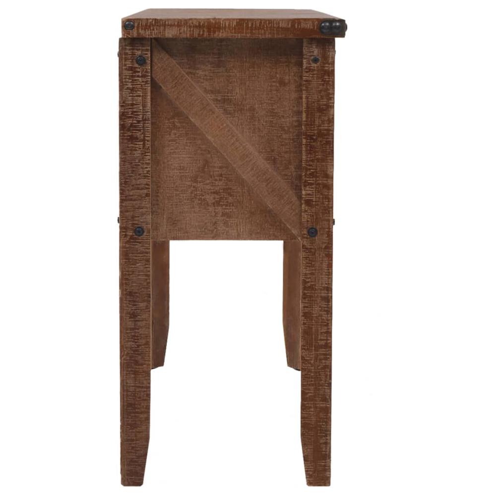 vidaXL Console Table Solid Fir Wood 51.8"x14"x29.5" Brown, 246121