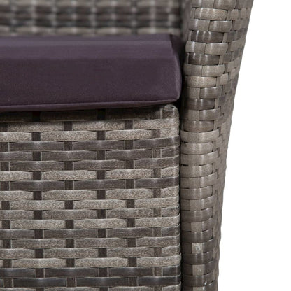 Dining Chair Set of 2 Gray and dark gray