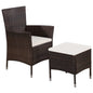 Dining Chair With Stool Brown, Cream White