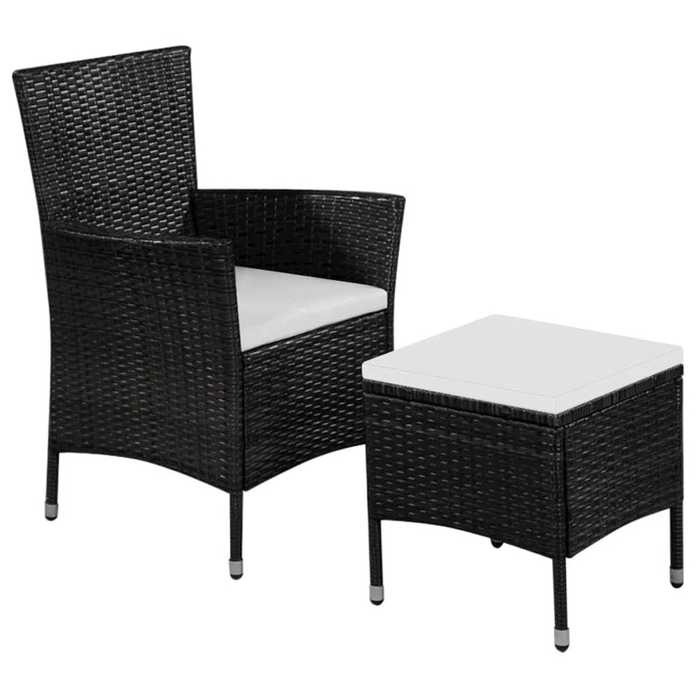 Dining Chair With Stool Black