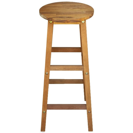 vidaXL Bar Chairs 2 pcs Solid Acacia Wood, 44129
