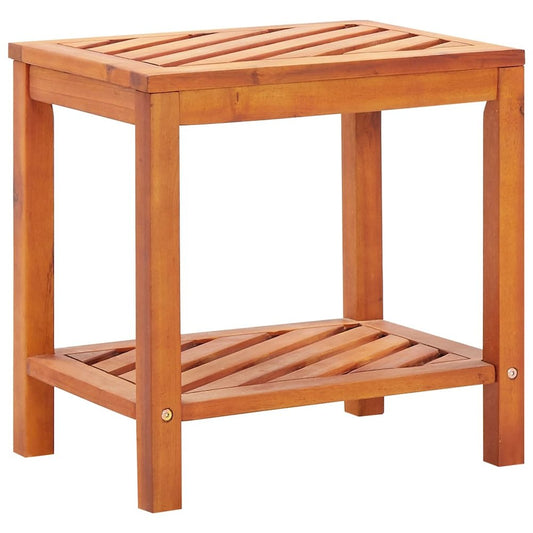 vidaXL Side Table Solid Acacia Wood 17.7"x13"x17.7", 44067