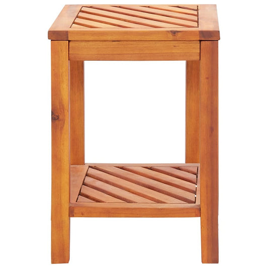 vidaXL Side Table Solid Acacia Wood 17.7"x13"x17.7", 44067
