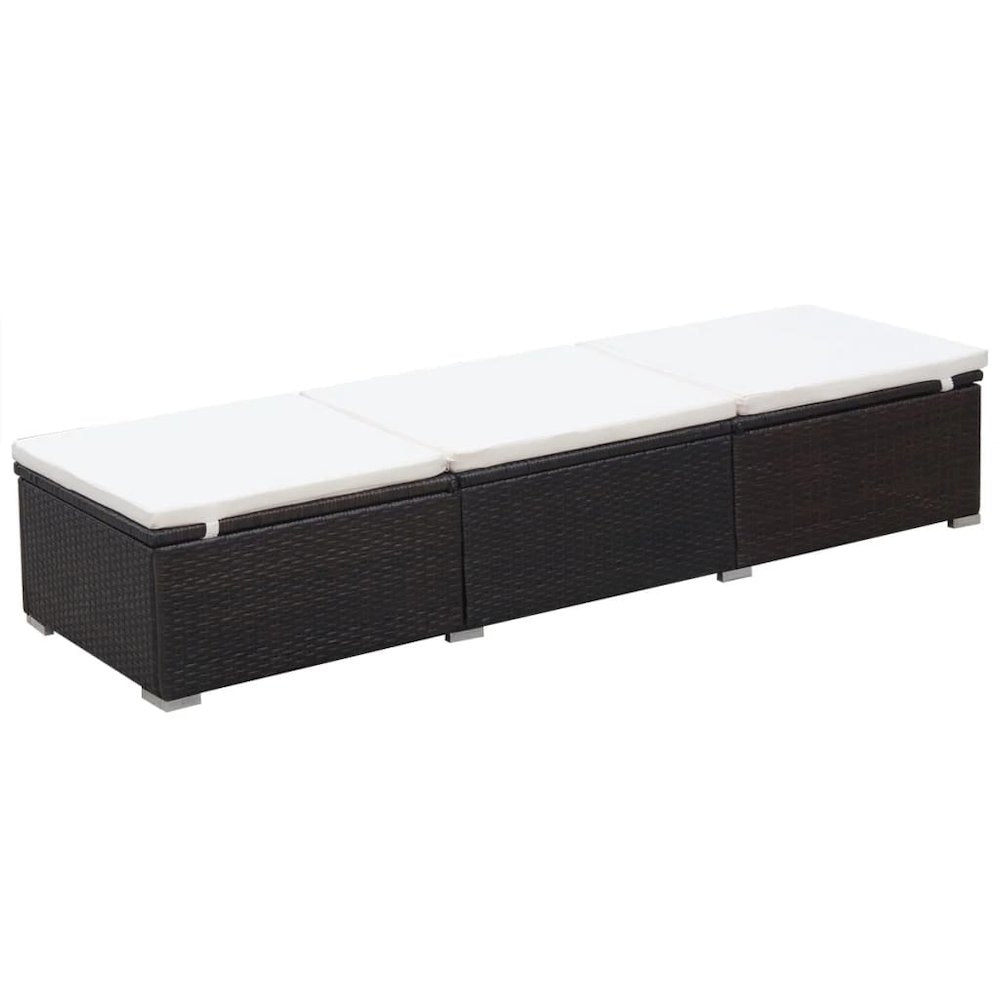 Sunlounger Brown and cream white