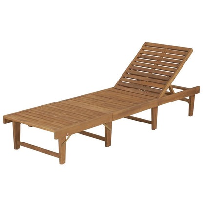 Sunbed Natural wood Solid acacia wood, oil finish Standard