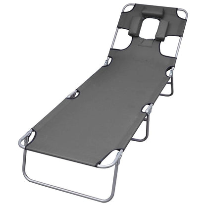 Sunlounger Grey 600D Oxford fabric Standard Adjustable Armrests