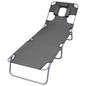 Sunlounger Grey 600D Oxford fabric Standard Adjustable Armrests