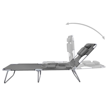 Sunlounger Grey 600D Oxford fabric Standard Adjustable Armrests
