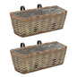 vidaXL Balcony Planter 2 pcs Wicker with PE Lining 15.7", 246828