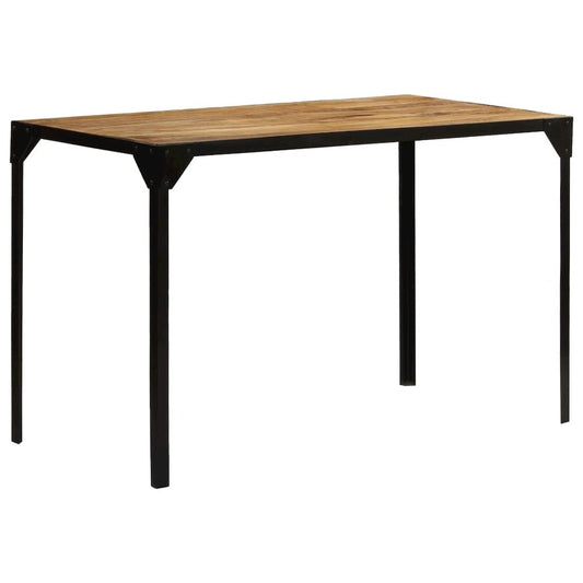 vidaXL Dining Table Solid Rough Mango Wood and Steel 47.2", 246630