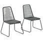 Dining Chair Set of 2 Black