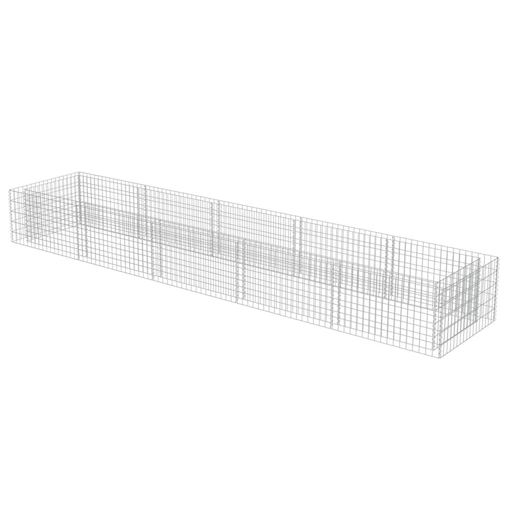 vidaXL Gabion Raised Bed Galvanised Steel 177.2"x35.4"x19.7", 143553