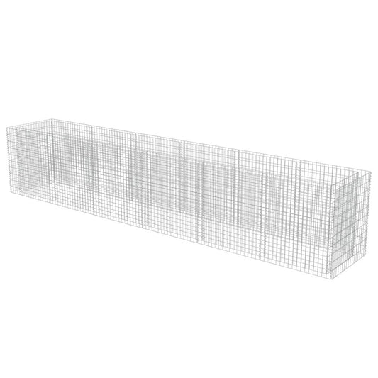 vidaXL Gabion Raised Bed Galvanised Steel 212.6"x35.4"x39.4", 143554