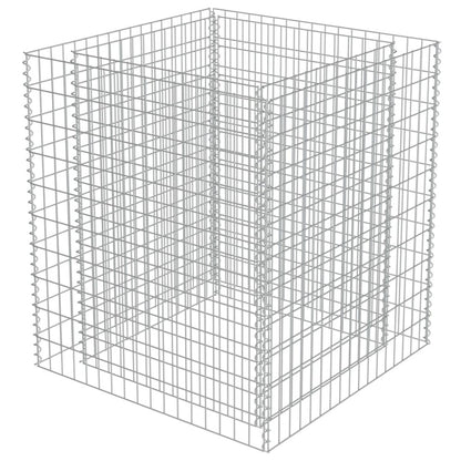 vidaXL Gabion Raised Bed Galvanised Steel 35.4"x35.4"x39.4", 143556