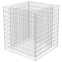 vidaXL Gabion Raised Bed Galvanised Steel 35.4"x35.4"x39.4", 143556