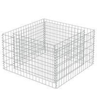 vidaXL Gabion Raised Bed Galvanised Steel 35.4"x35.4"x19.7", 143557