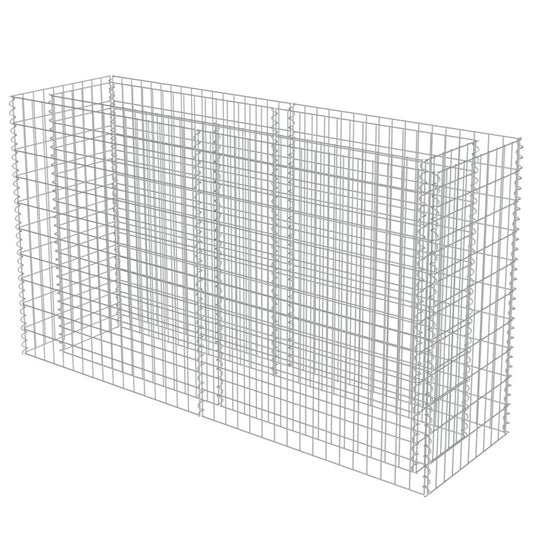 vidaXL Gabion Raised Bed Galvanised Steel 70.9"x19.7"x39.4", 143558