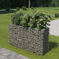 vidaXL Gabion Raised Bed Galvanised Steel 70.9"x19.7"x39.4", 143558
