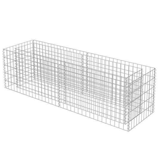 vidaXL Gabion Raised Bed Galvanised Steel 70.9"x19.7"x19.7", 143559
