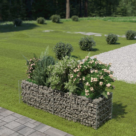 vidaXL Gabion Raised Bed Galvanised Steel 70.9"x19.7"x19.7", 143559