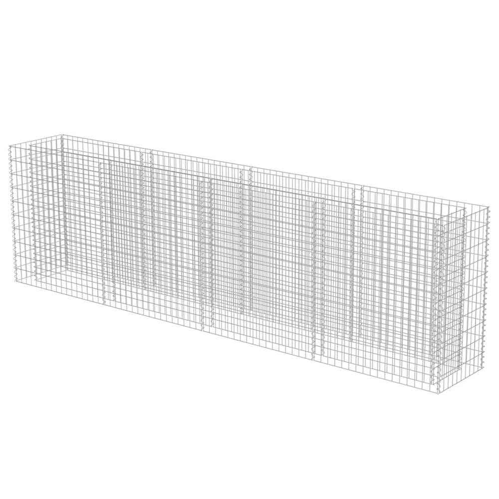 vidaXL Gabion Raised Bed Galvanised Steel 141.7"x19.7"x39.4", 143560