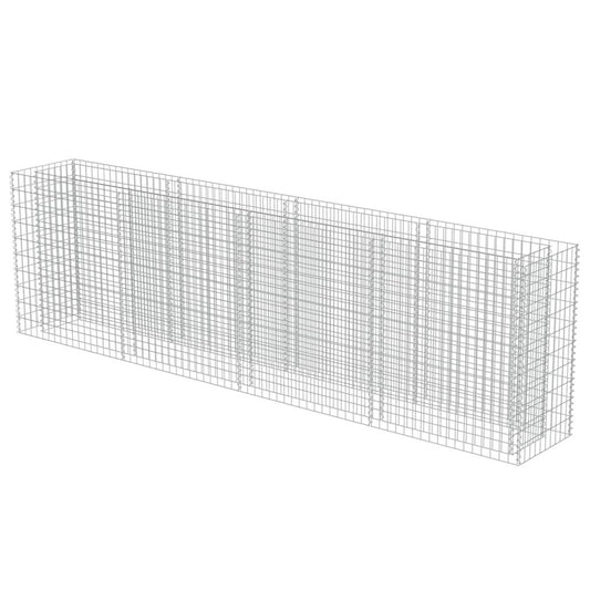 vidaXL Gabion Raised Bed Galvanised Steel 141.7"x19.7"x39.4", 143560