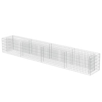 vidaXL Gabion Raised Bed Galvanised Steel 141.7"x19.7"x19.7", 143561