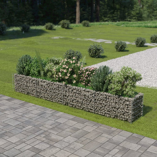vidaXL Gabion Raised Bed Galvanised Steel 141.7"x19.7"x19.7", 143561